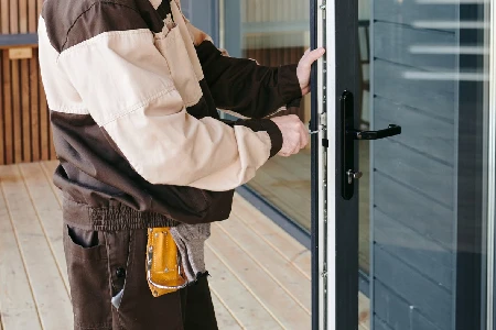 Cleaning And Polishing Glass Door Installation in Tarpon Springs, FL